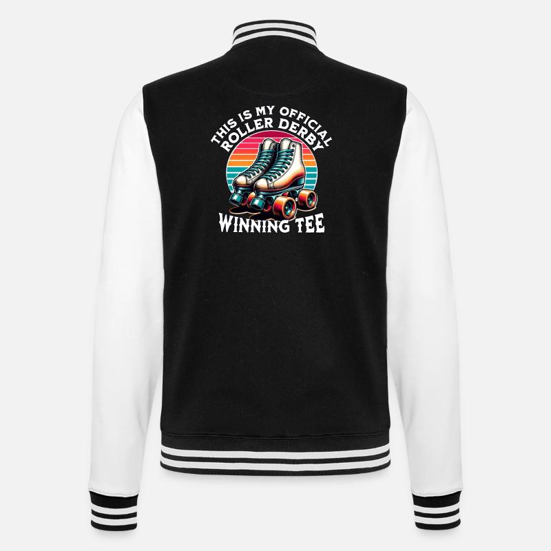 Roller Derby Player - College Sweat Jacket - black/white