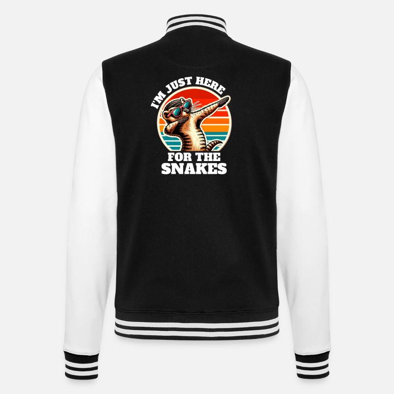 Mangusten Sprüche - College-Sweatjacke - Schwarz/Weiß