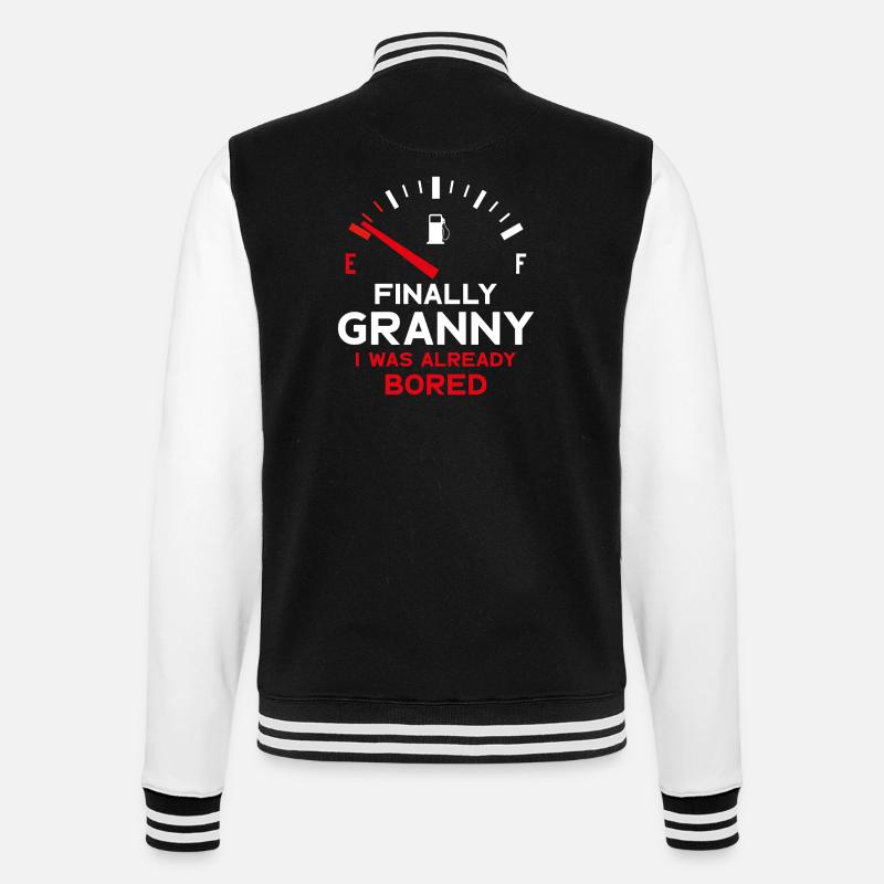 FINALLY GRANNY ENDLICH OMA - College Sweat Jacket - black/white