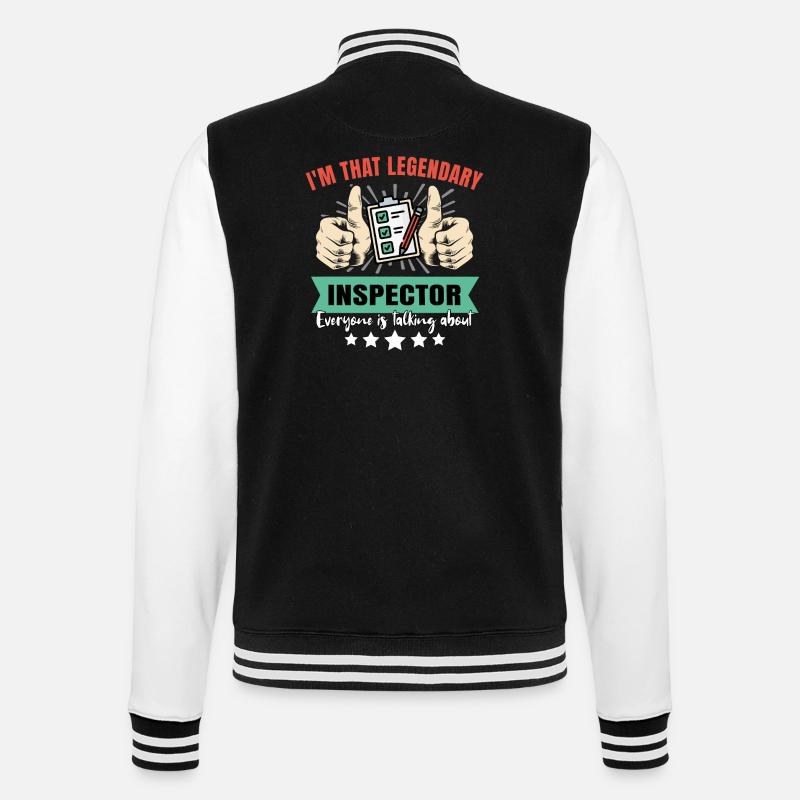 Legendärer Inspektor - College-Sweatjacke - Schwarz/Weiß