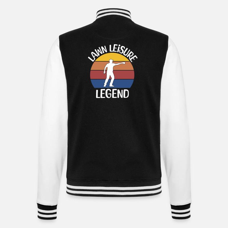 Bocce Ball Player - College Sweat Jacket - black/white