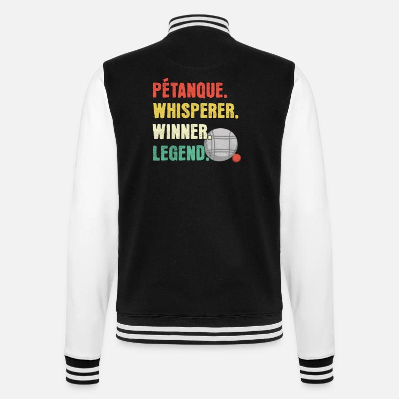Petanque Whisperer Petanque Legend - College Sweat Jacket - black/white