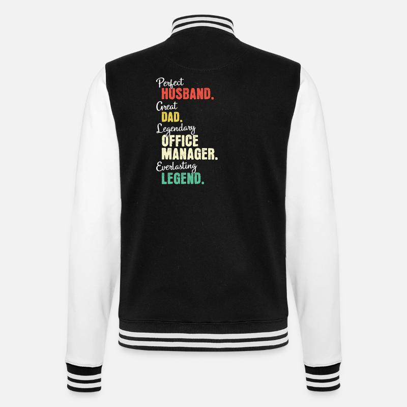 Papa chef de bureau - Veste Teddy - noir/blanc