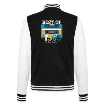 Cassette Juin 1985 Millésime 1985 Anniversaire 1985 - Veste Teddy - noir/blanc - Dos - Marisol (170cm)