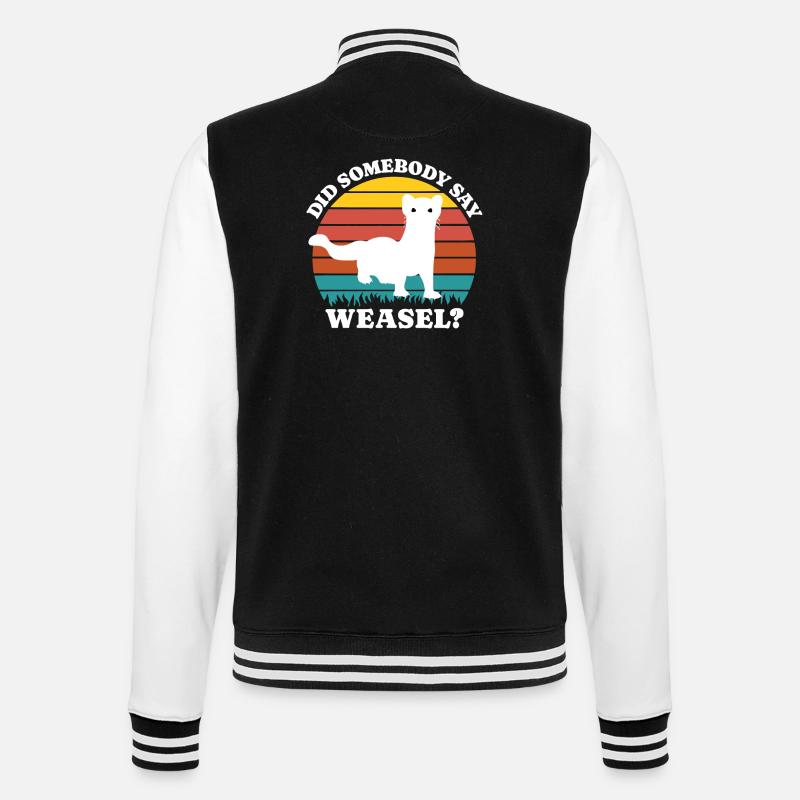 Wiesel - College-Sweatjacke - Schwarz/Weiß