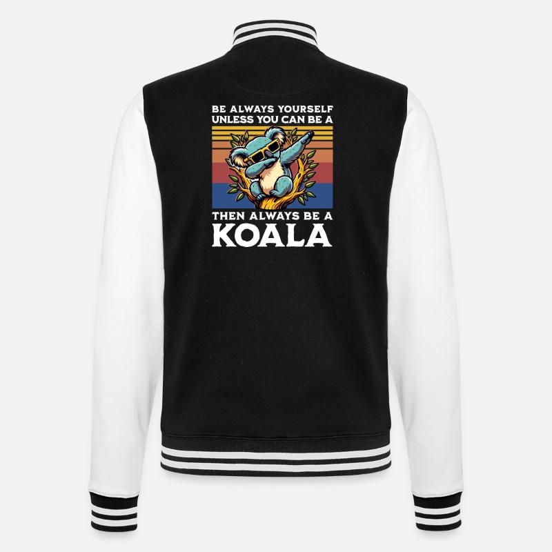 Koala Saying - College Sweat Jacket - black/white