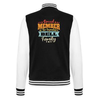 Name Bell - College-Sweatjacke - Schwarz/Weiß - Hinten - Marisol (170cm)
