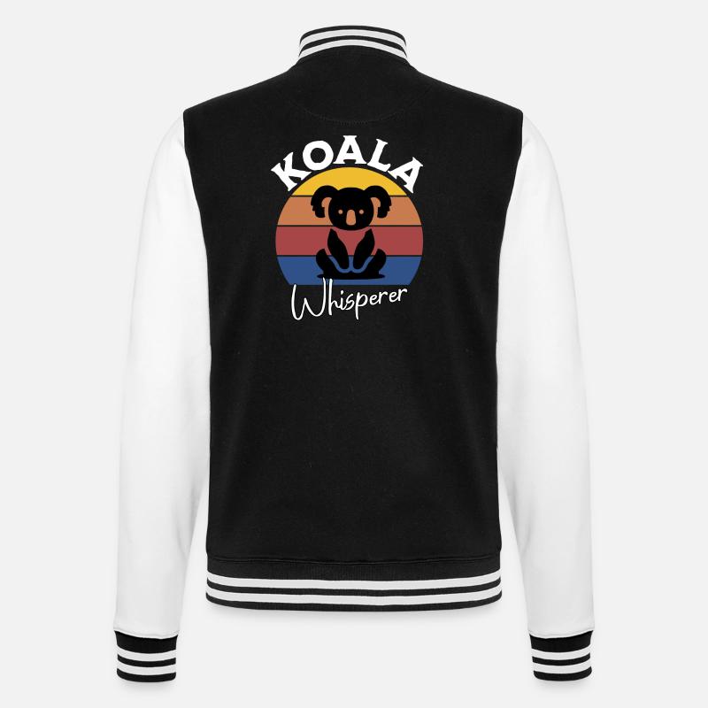 Koala Flüsterer - College-Sweatjacke - Schwarz/Weiß