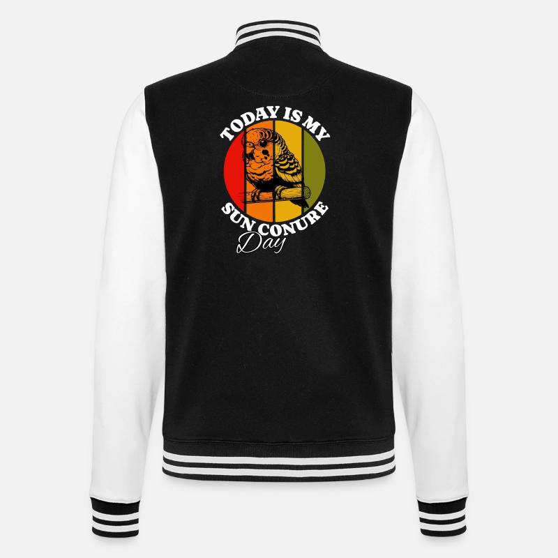 Sonnensittich - College-Sweatjacke - Schwarz/Weiß