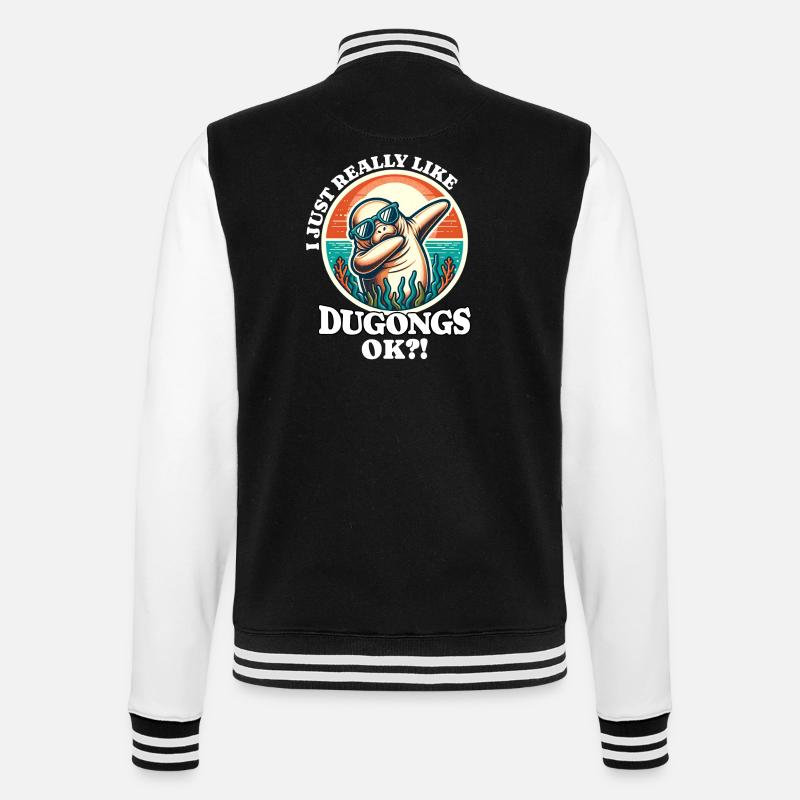 I Love Manatee Saying - College Sweat Jacket - black/white