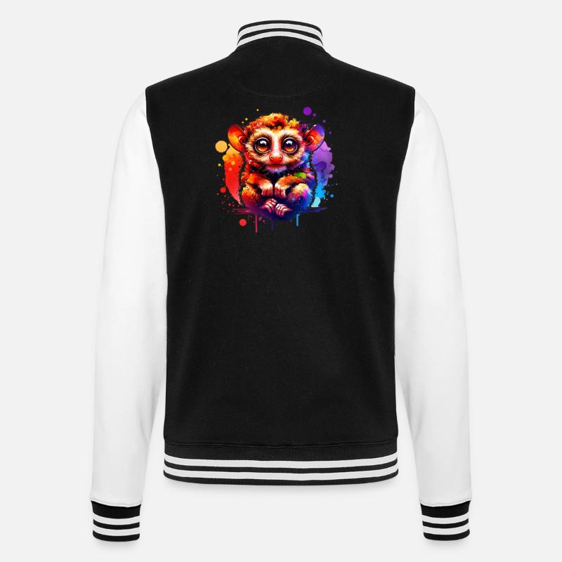 Tarsier Koboldmaki - Veste Teddy - noir/blanc