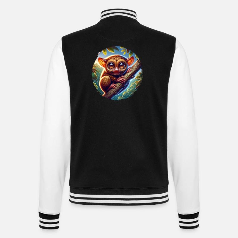 Tarsier - Veste Teddy - noir/blanc