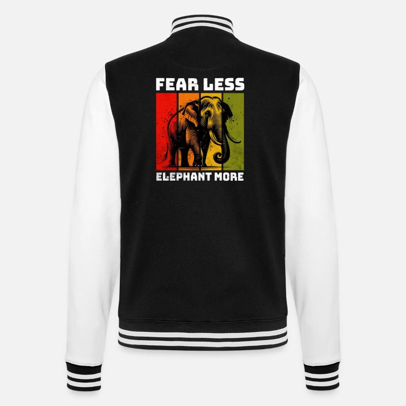 Sumatran Elephant Sumatra Elefant - College Sweat Jacket - black/white