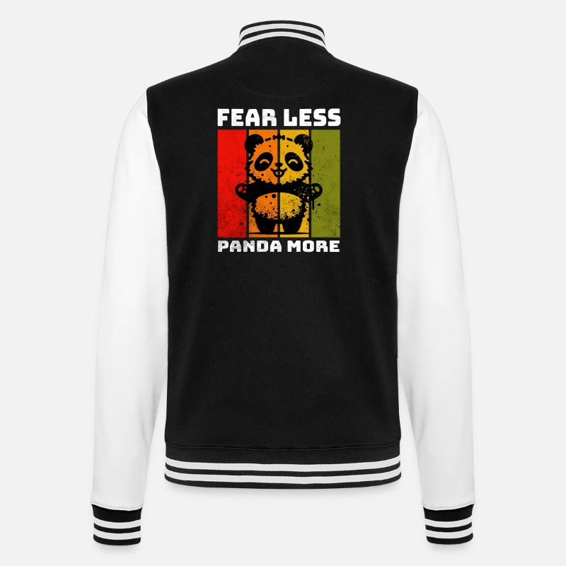 Giant Panda Panda Bear - College Sweat Jacket - black/white