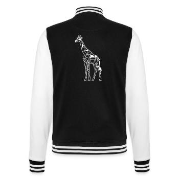 Oeuvre d’art géométrique girafe - Veste Teddy - noir/blanc - Dos - Marisol (170cm)