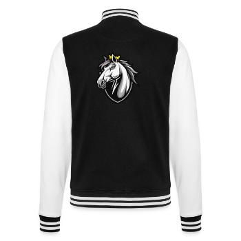 Pferd Krone - College-Sweatjacke - Schwarz/Weiß - Hinten - Marisol (170cm)