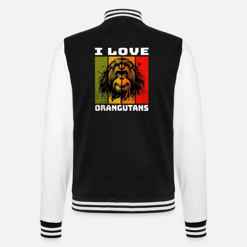 Orang-outan de Bornéo Orang-outan - Veste Teddy - noir/blanc