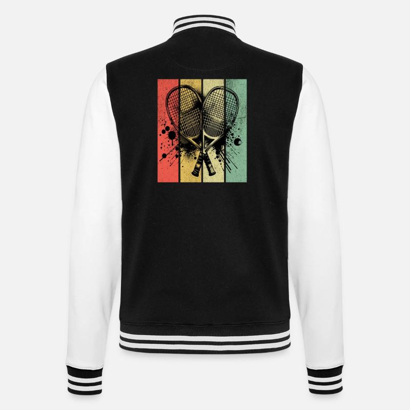Squash Retro - College Sweat Jacket - black/white