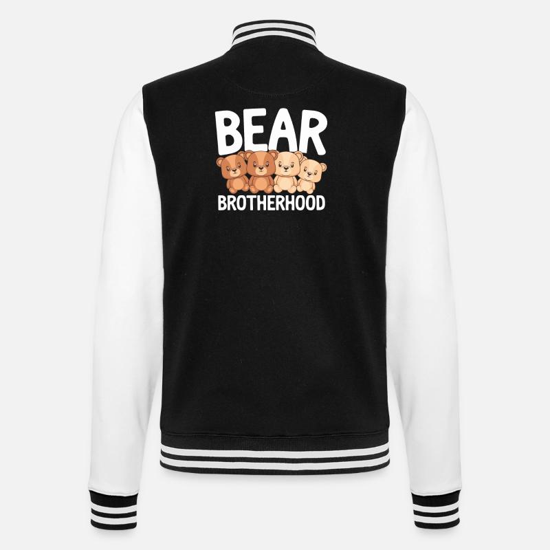 Jfk Group Design Confrérie Jfk - Veste Teddy - noir/blanc