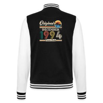 Birthday Gift Born In December 1994 - College Sweat Jacket - black/white - Back - Marisol (170cm)
