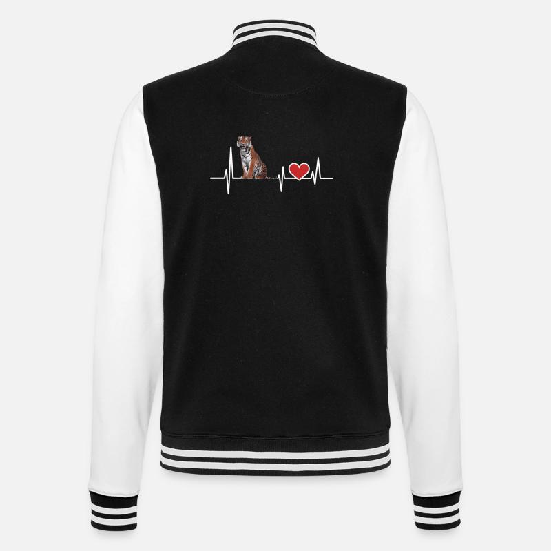 Tiger - College-Sweatjacke - Schwarz/Weiß