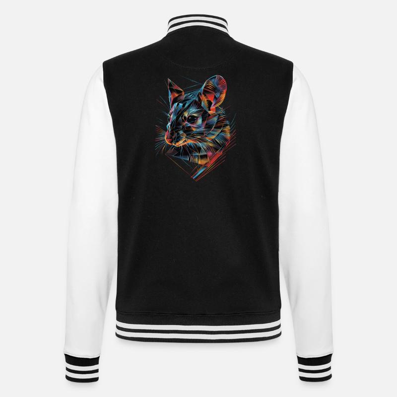 Siebenschläfer - College-Sweatjacke - Schwarz/Weiß