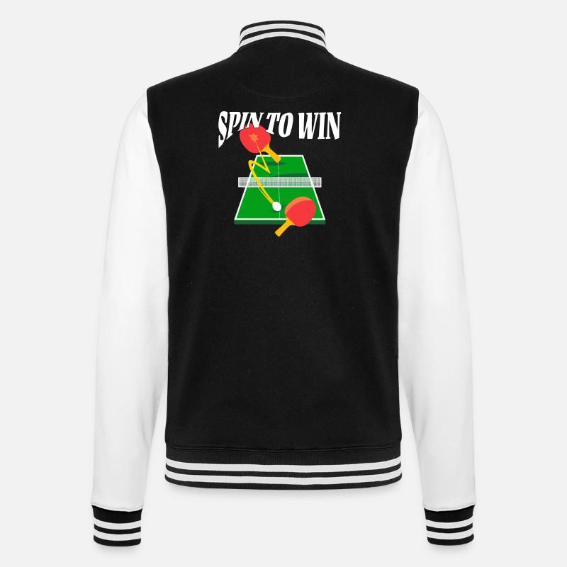 Ping Pong Table Tennis - College Sweat Jacket - black/white