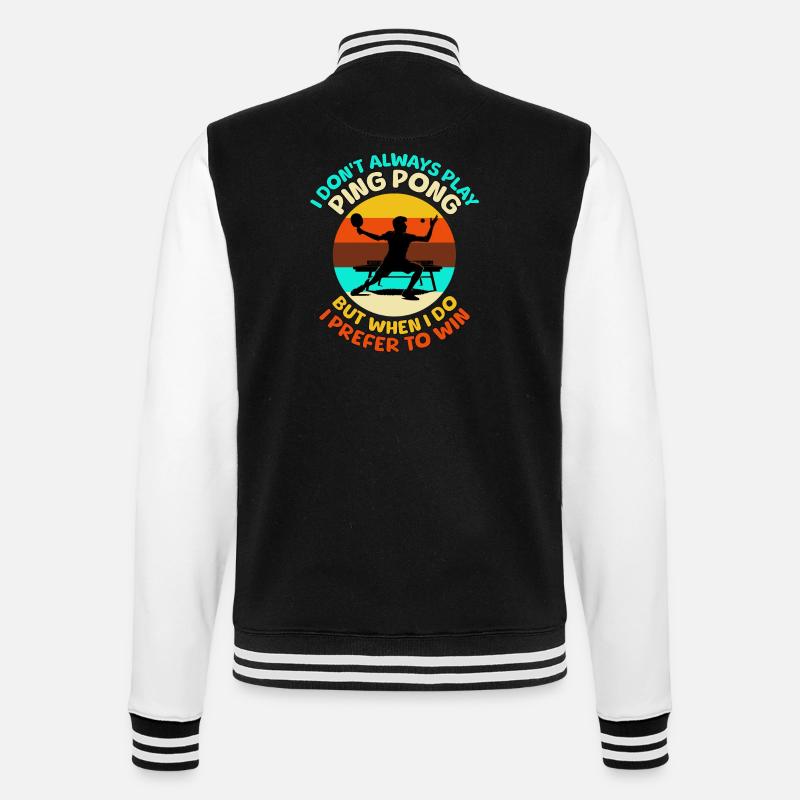 Ping-pong Tennis de table - Veste Teddy - noir/blanc