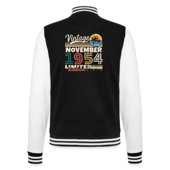 Novembre 1954 Vintage Retro Cadeau D’anniversaire - Veste Teddy - noir/blanc - Dos - Marisol (170cm)