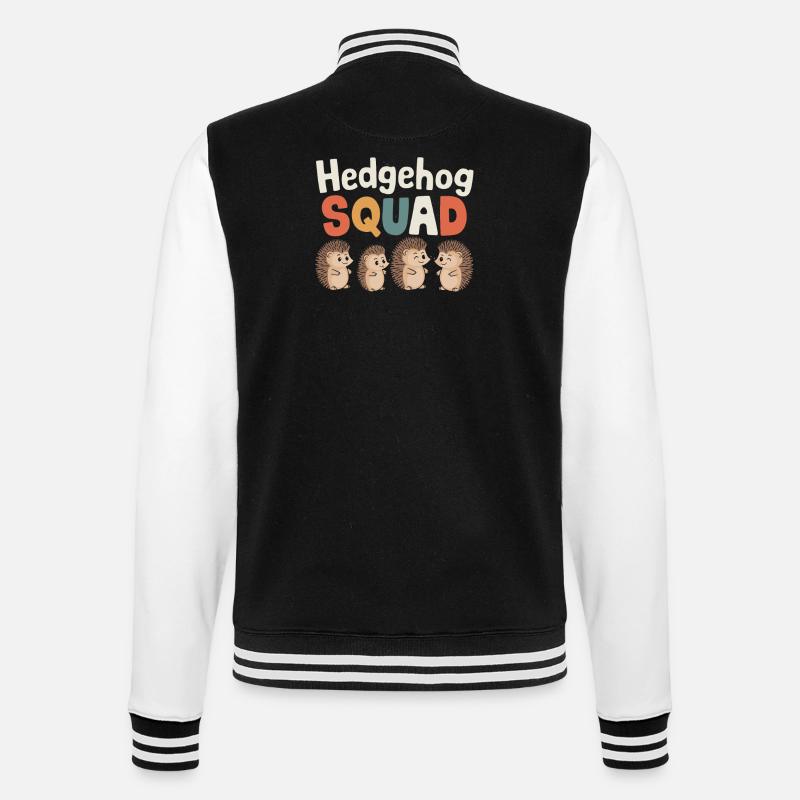 Hedgehog Groups conçoit Hedgehog Squad - Veste Teddy - noir/blanc