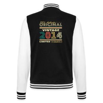 2014 Vintage Retro Geburtstagsgeschenk - College-Sweatjacke - Schwarz/Weiß - Hinten - Marisol (170cm)