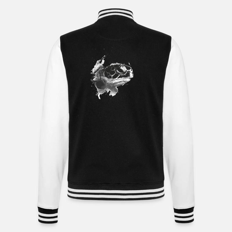 Tortue - Veste Teddy - noir/blanc