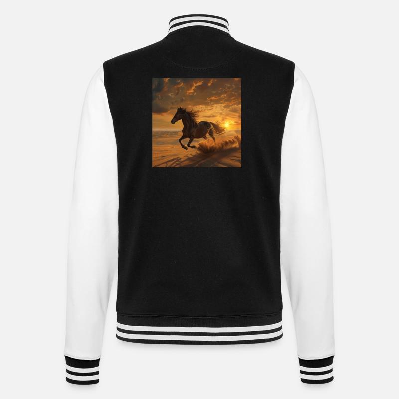 Cheval - Veste Teddy - noir/blanc