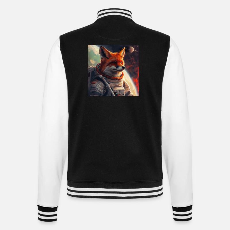 Fox - College Sweat Jacket - black/white