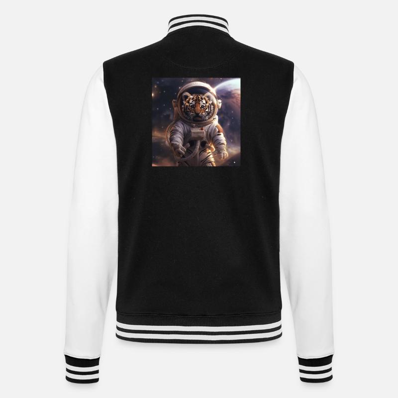 Tiger - College-Sweatjacke - Schwarz/Weiß