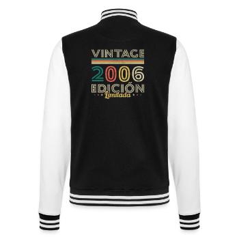 Cadeau d’anniversaire Vinatge 2006 - Veste Teddy - noir/blanc - Dos - Marisol (170cm)