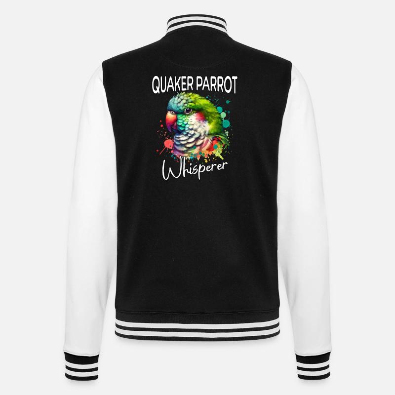 Moine Perruche Chuchoteur - Veste Teddy - noir/blanc