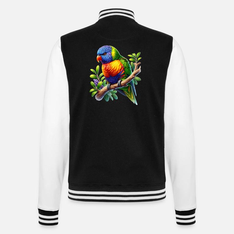 Rainbow lorikeet - College Sweat Jacket - black/white