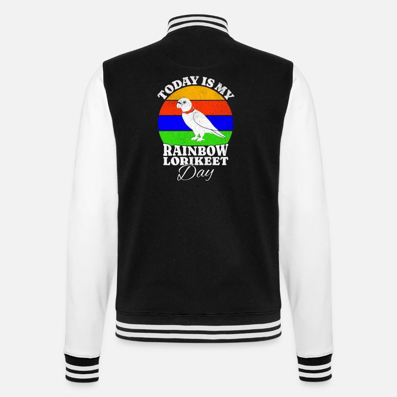 Regenbogenlori Loriquet arc-en-ciel - Veste Teddy - noir/blanc
