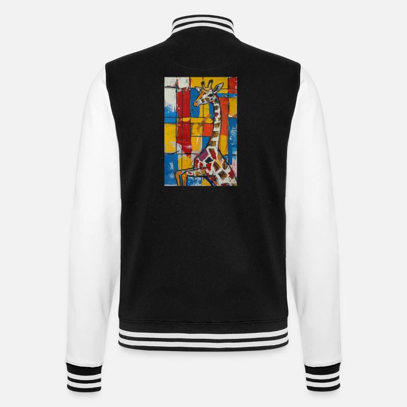 Giraffe - College-Sweatjacke - Schwarz/Weiß