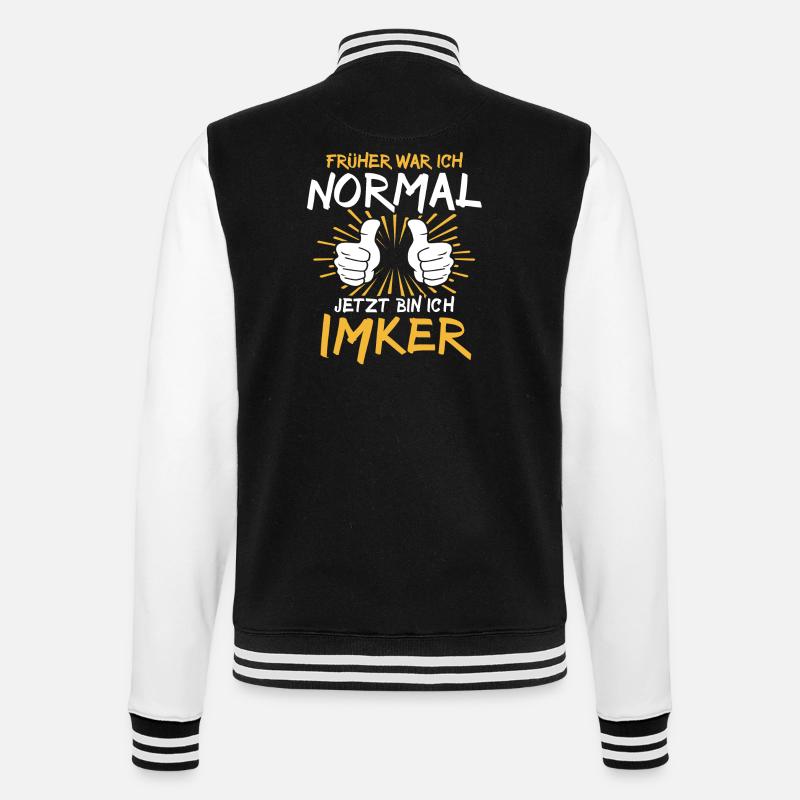 Imker Spruch - College-Sweatjacke - Schwarz/Weiß