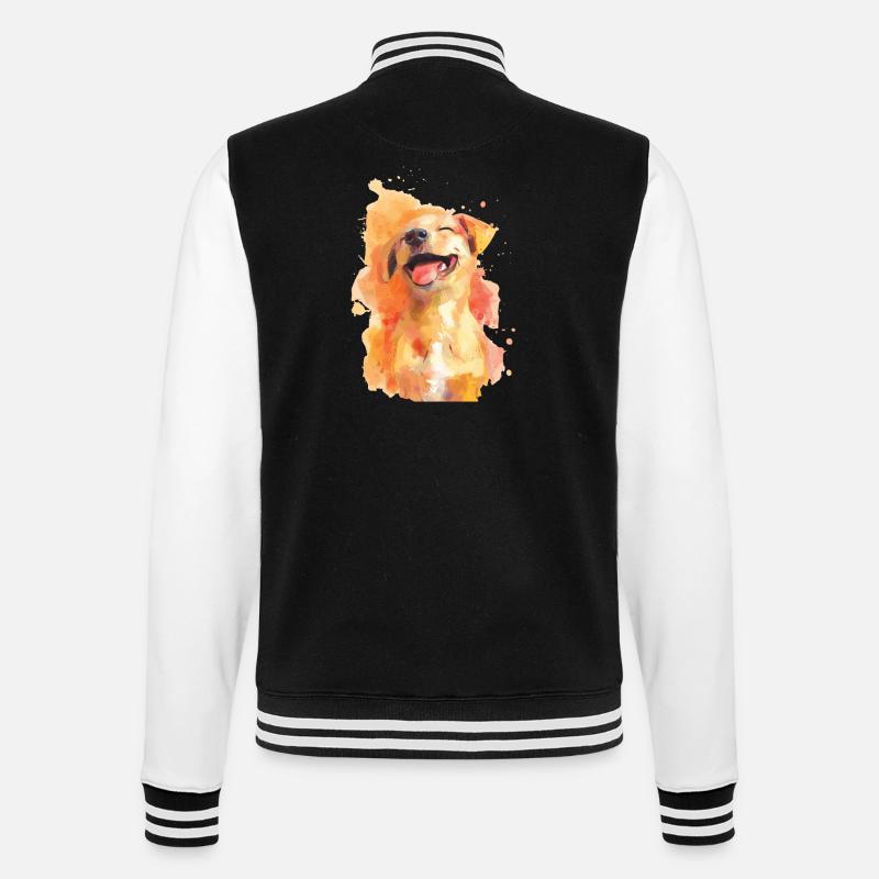 Hund - College-Sweatjacke - Schwarz/Weiß