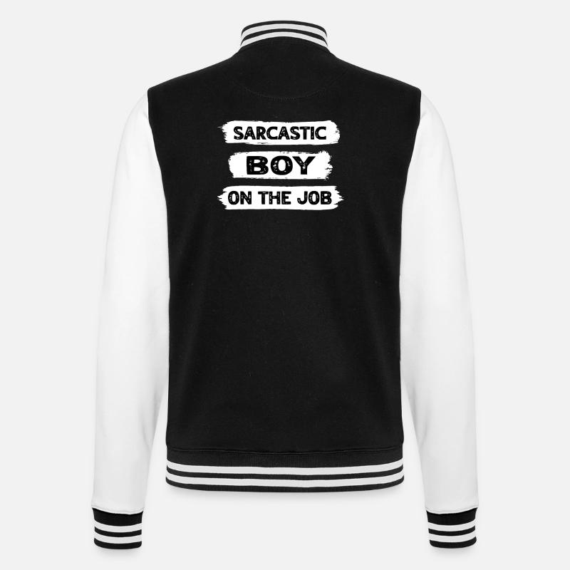 Sarcasme Garçon - Veste Teddy - noir/blanc