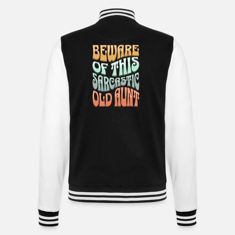 Sarcastic Old Aunt Sarcasm - College Sweat Jacket - black/white