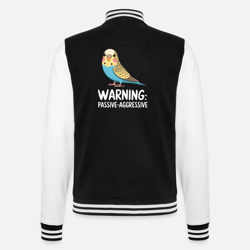 Avertissement : Perruche passive-agressive - Veste Teddy - noir/blanc