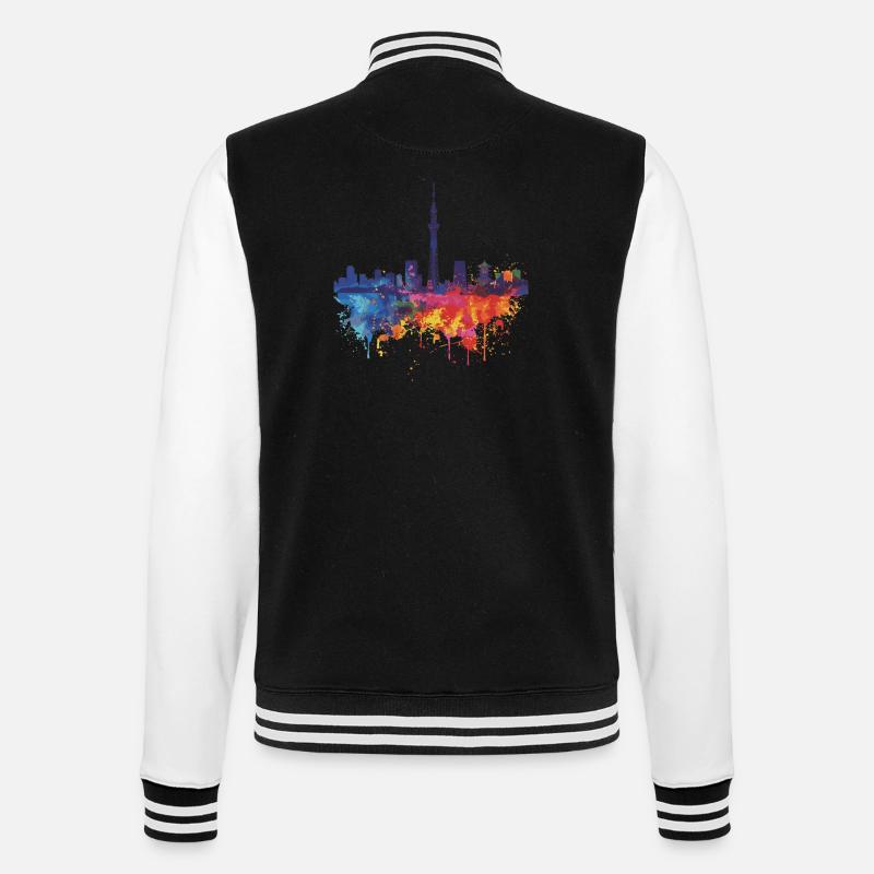 Iruma - College Sweat Jacket - black/white
