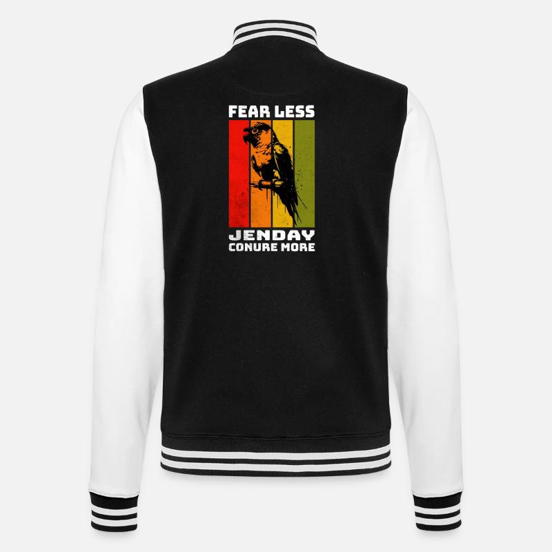 Jenday Conure Yellow-headed Parakeet - College Sweat Jacket - black/white