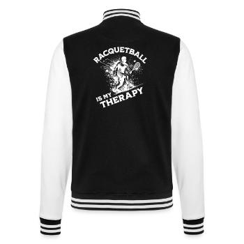 Funny Racquetball Saying - College Sweat Jacket - black/white - Back - Marisol (170cm)