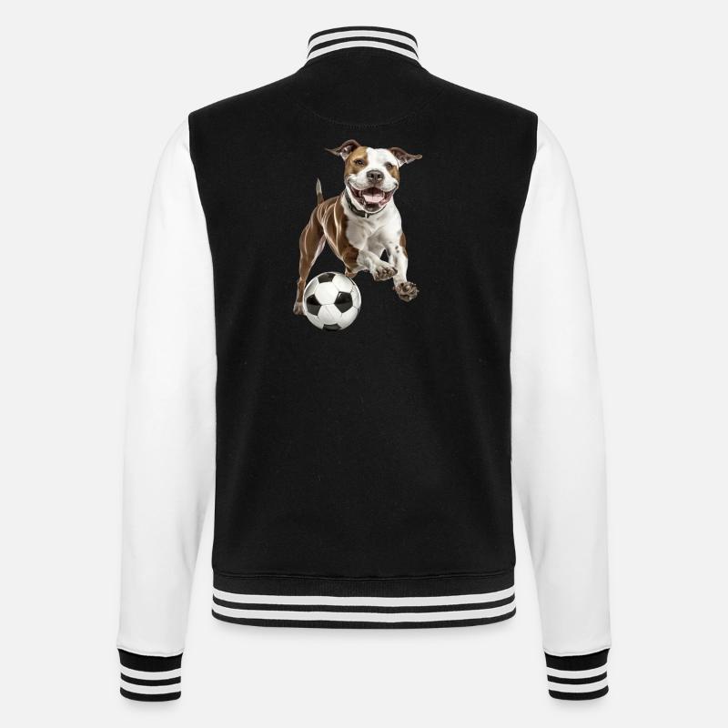 Pitbull terrier américain - Veste Teddy - noir/blanc