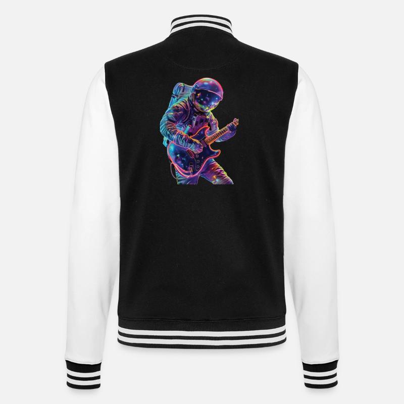 Guitare astronaute - Veste Teddy - noir/blanc
